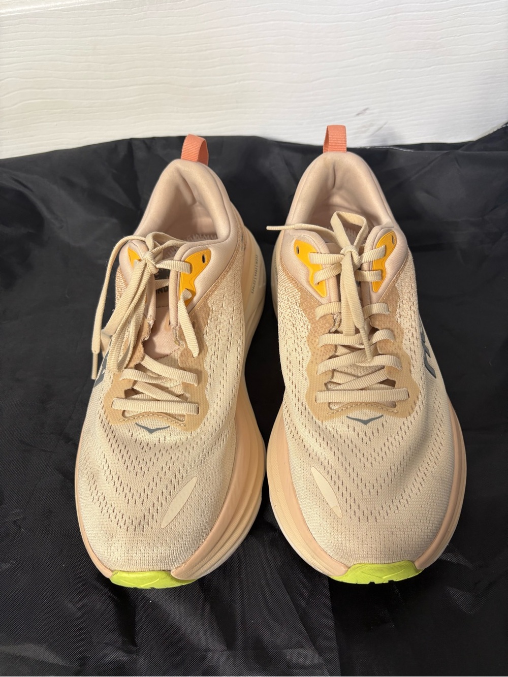 Hoka Women's Athletic Shoes Beige with Peach and Yellow Accents ( READ) - Picture 2 of 8